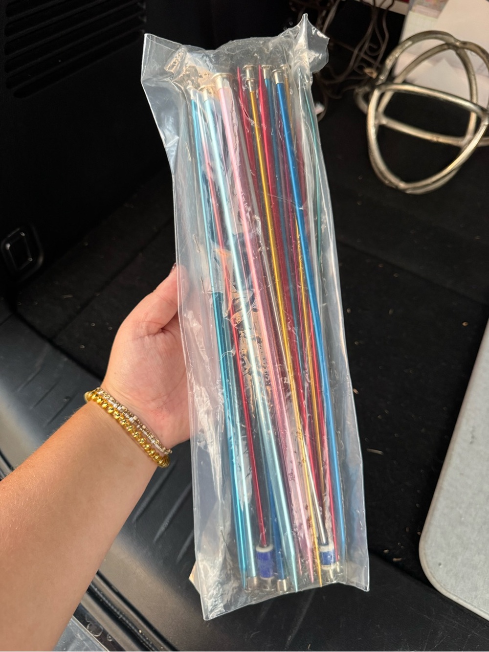 Metallic Assorted Color Crotchet Needles- Pack of Multicolor Different Size